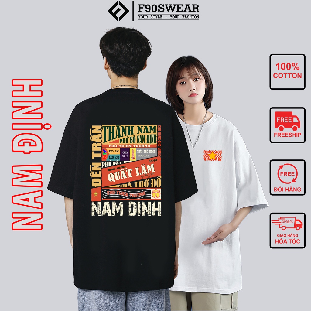 Áo thun nam nữ - Áo phông nam nữ UNISEX tay lỡ form rộng 100%COTTON thoáng mát thế hệ genz NAM ĐỊNH | BigBuy360 - bigbuy360.vn