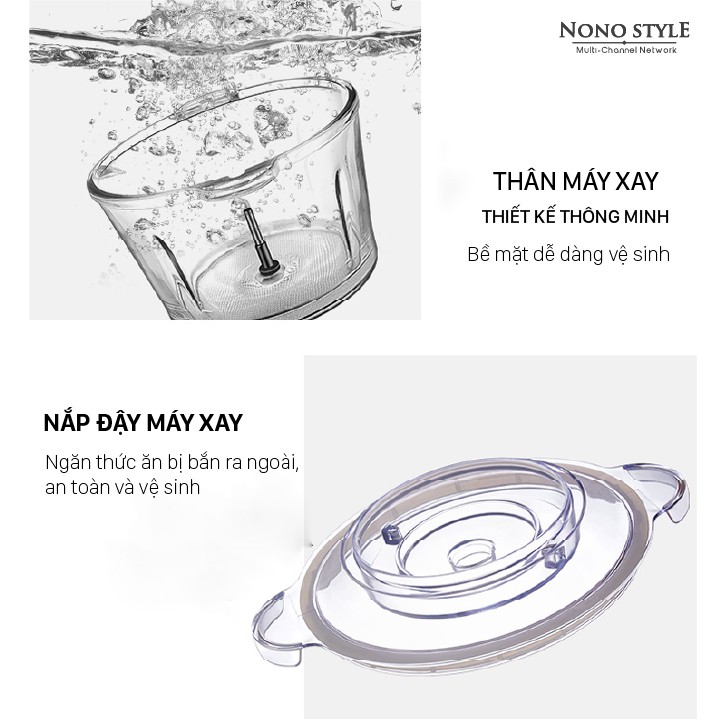 Máy xay thịt thực phẩm đa năng - Thiết bị xay trộn nghiền - Dung tích 2L,3L, tiện dụng cho gia đình - BH 6 THÁNG