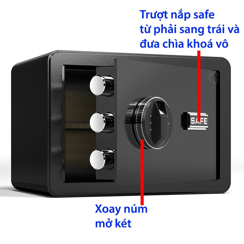 Két sắt mini điện tử khoá vân tay SFVT79 ( Mở khoá chỉ cần vân tay)