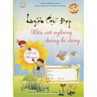 VỞ MẪU CHỮ NGHIÊNG TRÊN ĐƯỜNG KẺ ĐỨNG