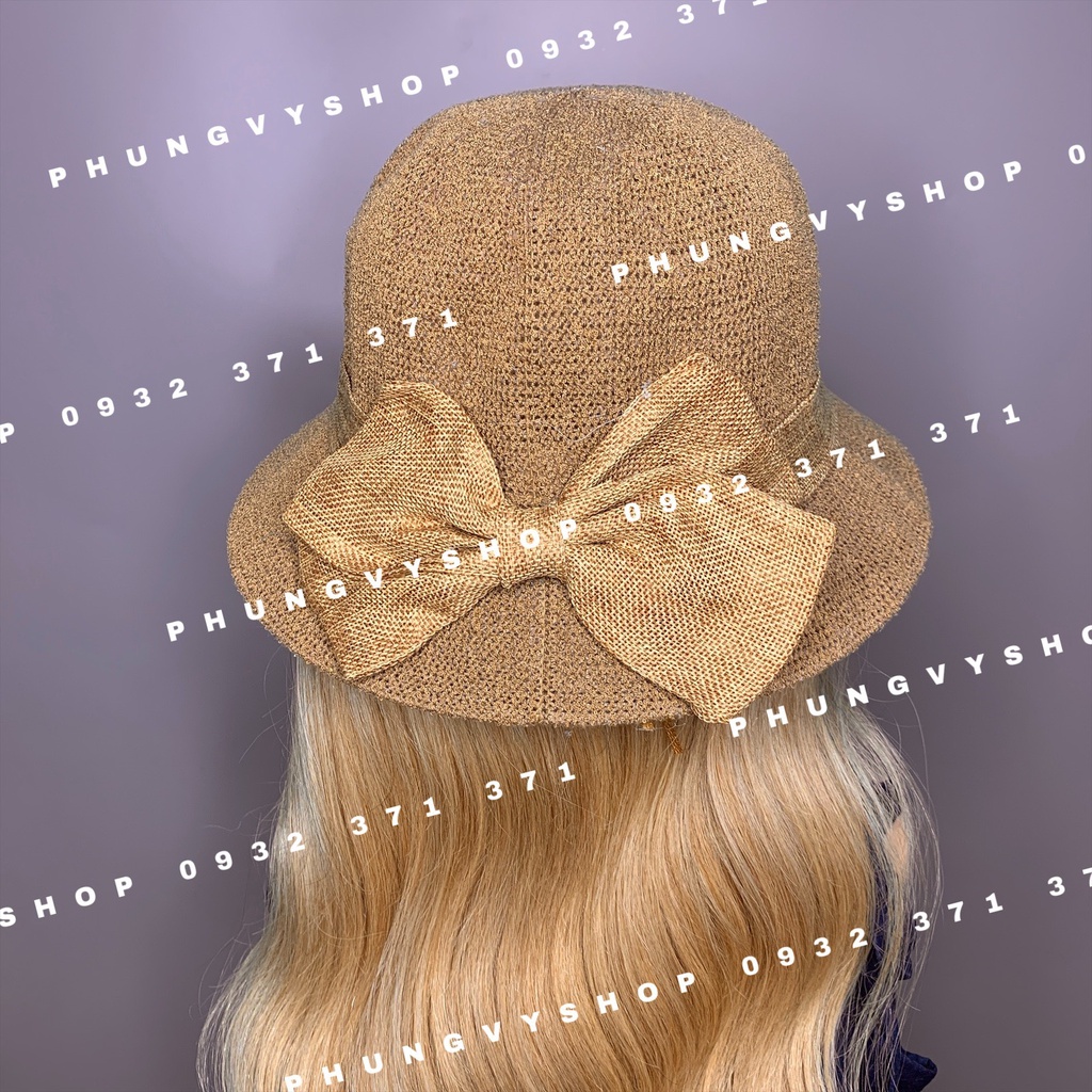 I QAC I Mũ đơn giản thoáng mát thời trang cực hot- VÀNH NHỎ NƠ BUNG QUACHA- nón đi biển che nắng