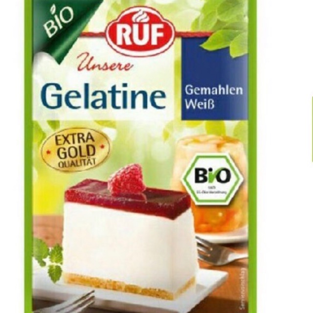 Gelatin hữu cơ Ruf 9gram - Gelatin thường Ewarld 50g dùng thử
