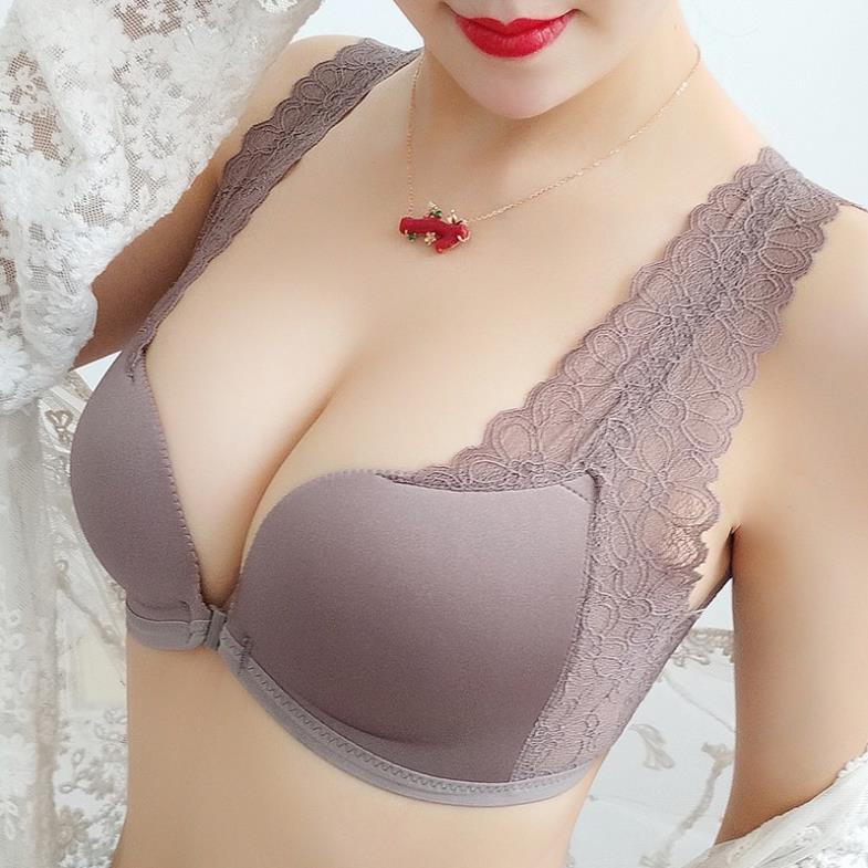 Áo Lót Đúc Su Không Gọng Cài Trước Phối Ren Cao Cấp 399