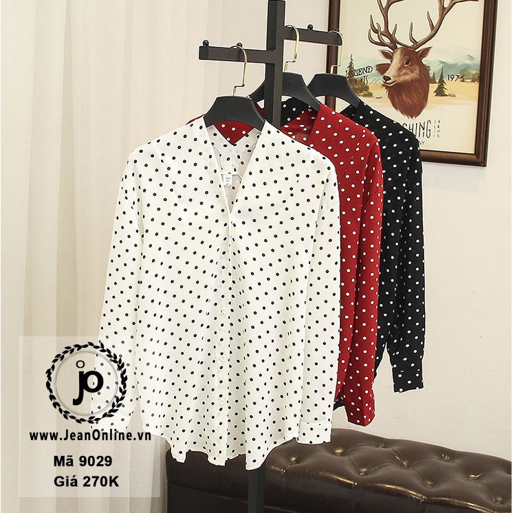 Bigsize Nữ - Sơ Mi Chấm Bi (MS 9029)