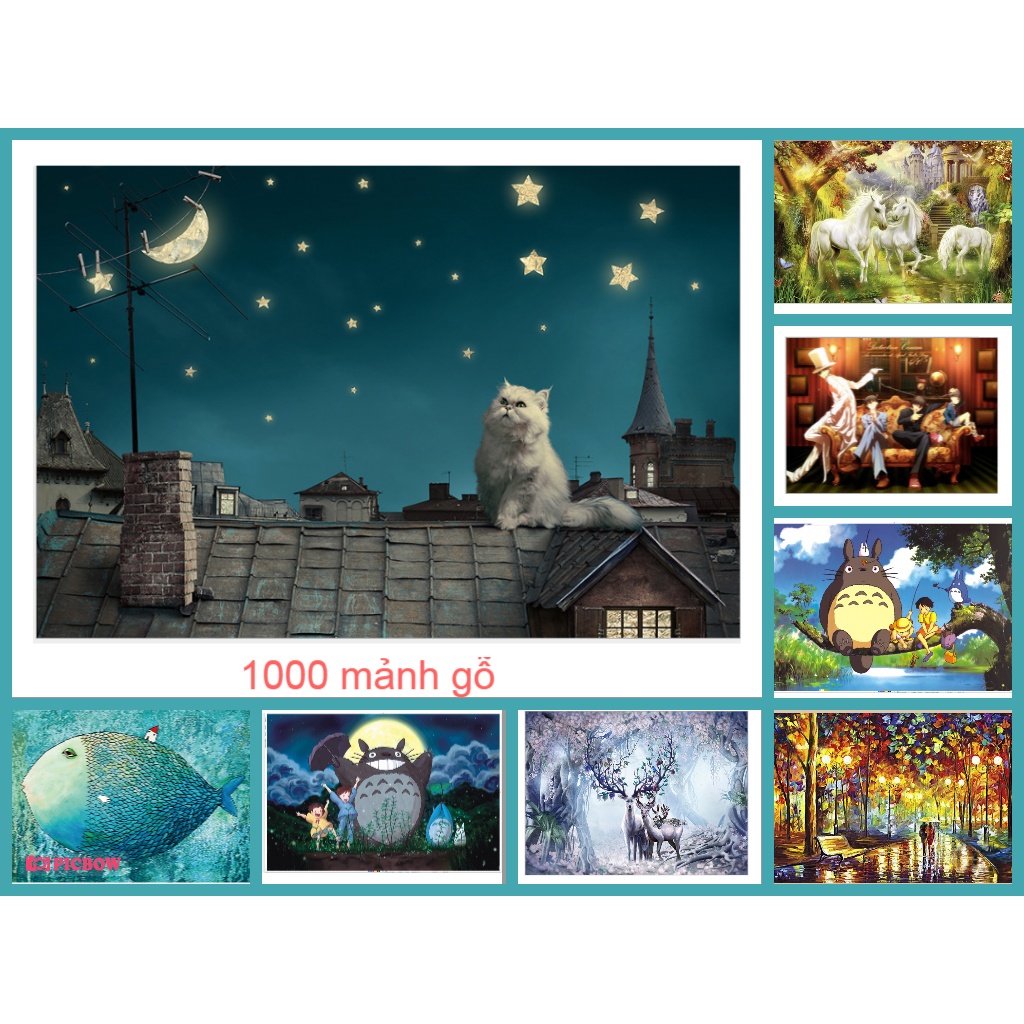 Tranh Ghép Hình 1000 Mảnh Ghép Gỗ/ Đồ chơi xếp hình/ jigsaw puzzle 1000 pcs/ tranh ghép gỗ 1000 miếng
