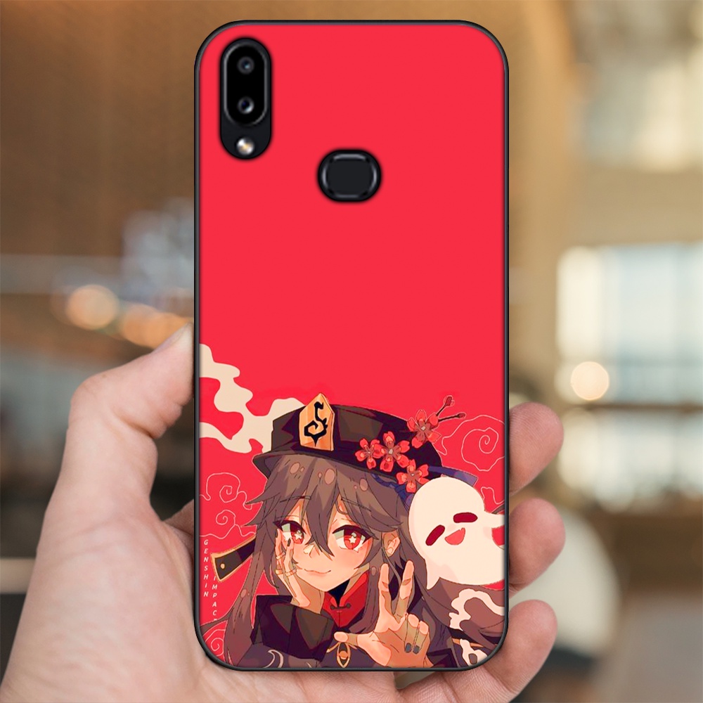 Ốp lưng Samsung A10S viền đen in hình Hutao Genshin Impact