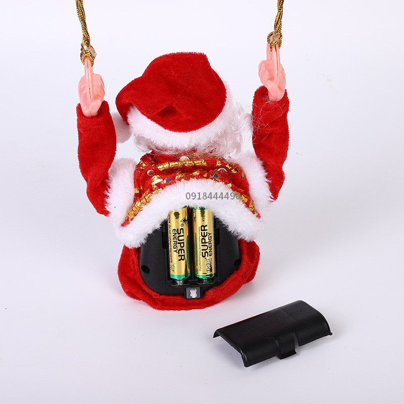 Đồ chơi Giáng sinh - Ông già Noel treo dù làm xiếc nhào lộn