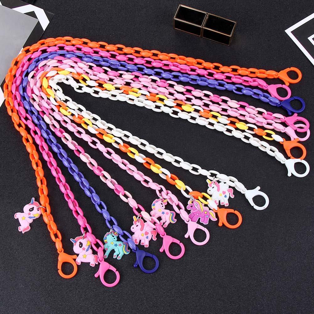QQMALL Dây Đeo Giữ Kính Mát Chống Thất Lạc Bằng Acrylic Hình Kỳ Lân Dễ Thương Cho Bé