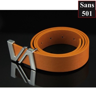 Thắt lưng nam hàn quốc Sans501 mặt chữ dây nịt da trơn công sở đẹp đen nâu trắng siêu bền giá rẻ sang trọng cá tính !