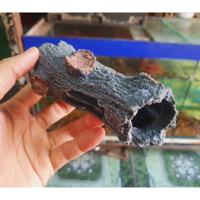 CÂY LỦA GIẢ TRANG TRÍ HỒ CÁ NON BỘ 13x7x5cm