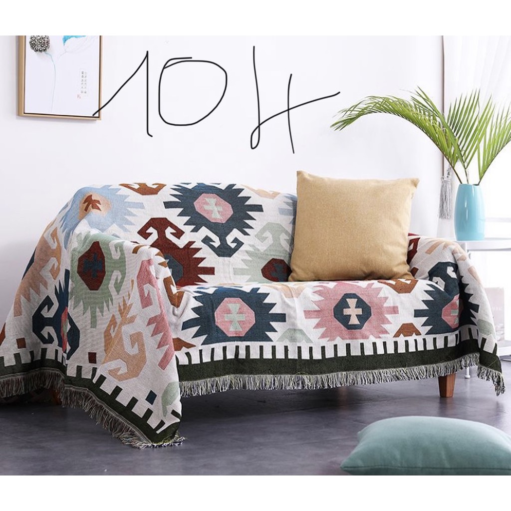 [ HÀNG MỚI ] Khăn Thảm Phủ Sofa chống bụi bẩn, Mền đắp thư giãn, Thảm Sofa Phòng Khách Loại Một ĐX104