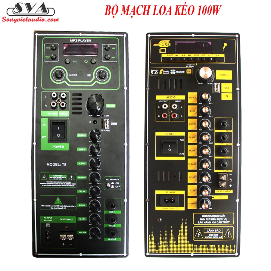 BỘ MẠCH LOA KÉO 100W - 15X35CM - MẪU ĐỨNG - MỚI