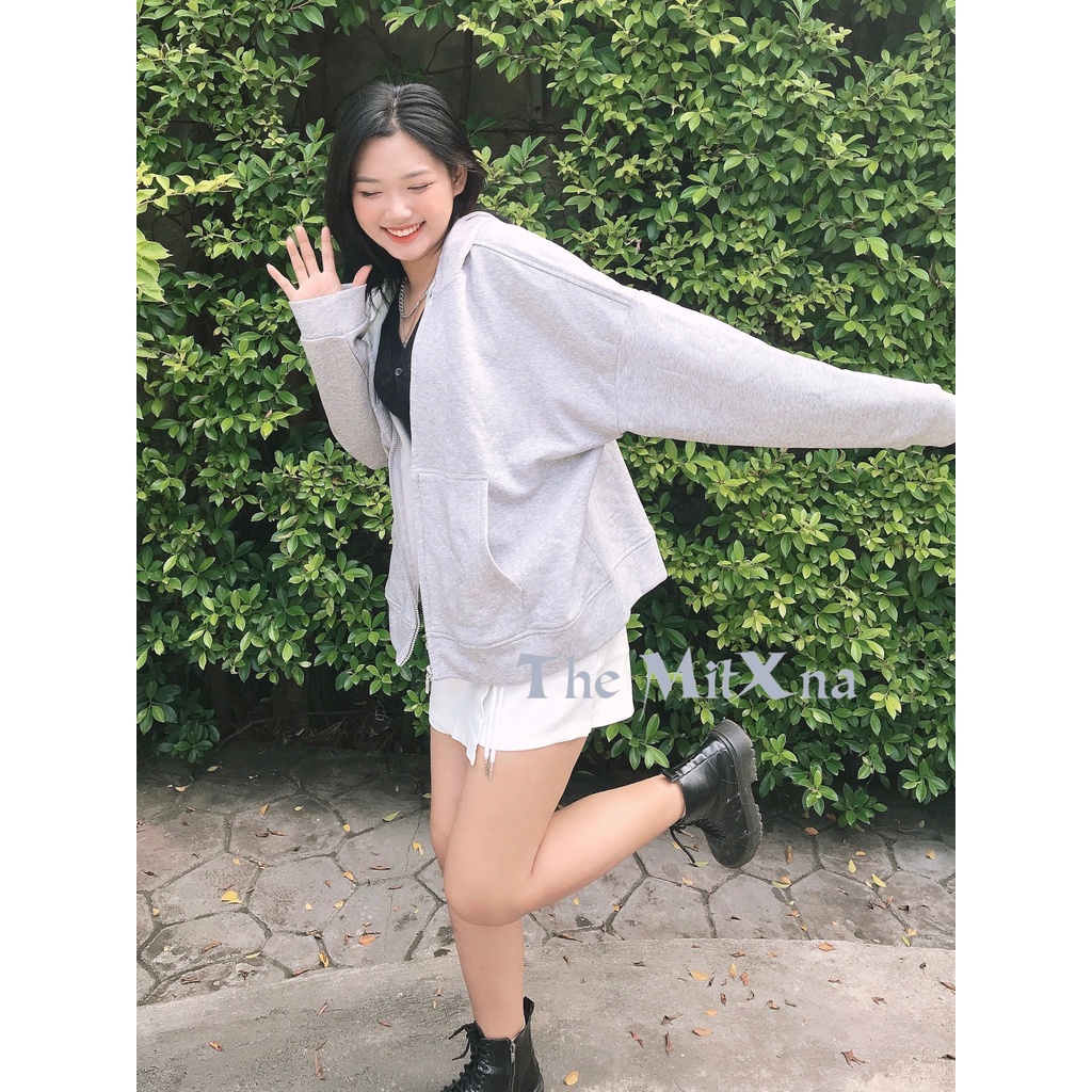 Áo khoát hoodie zip thun nĩ dày freesize cotton thoáng mát, có nón và không nón - ảnh thật mẫu Shop chụp | BigBuy360 - bigbuy360.vn