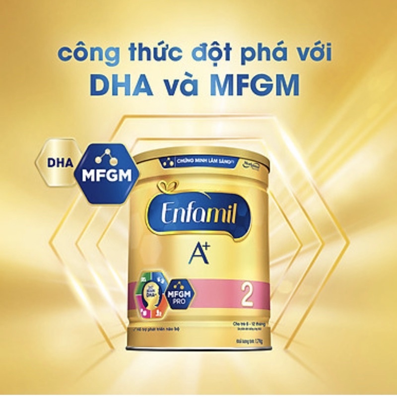 Sữa Bột Enfamil A+2 (1.7kg) (Chính Hãng ) (Hạn sử dụng 12-18 tháng)