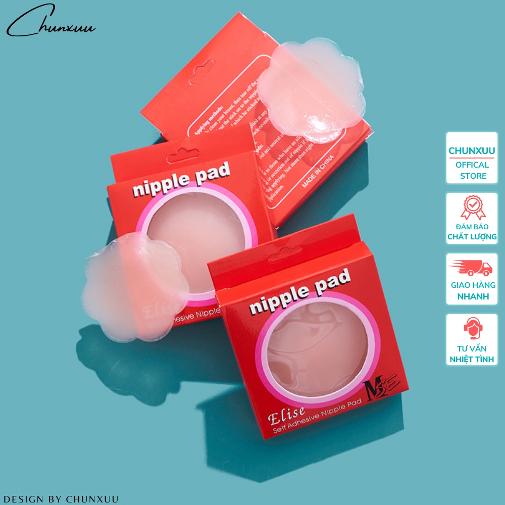 Combo miếng dán ngực nipple pad Silicon ChunXuu, hình cánh hoa mềm nhẹ tái sử dụng nhiều lần - MD01