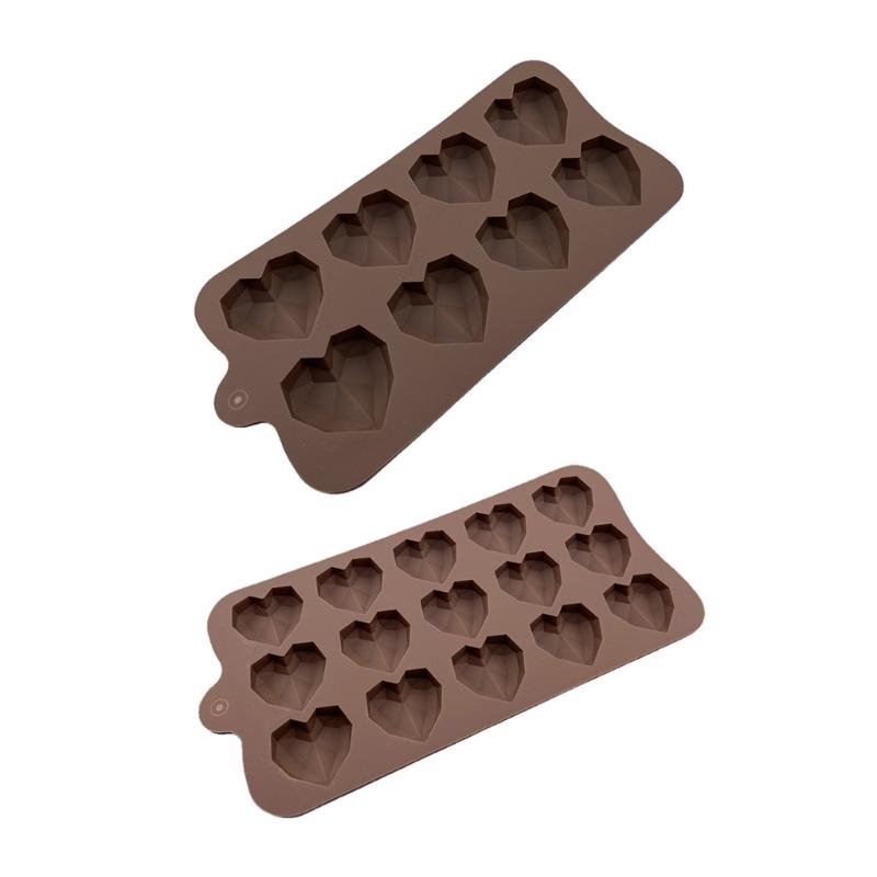 Khuôn silicone làm nến thơm xà phòng mặt trang sức DIY handmade tạo hình trái tim