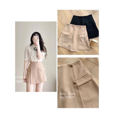 [Mã SKAMCLU7 giảm 10% tối đa 50K đơn 0Đ] Chân váy vạt chéo 4 cúc nắp túi Vvn062105 | BigBuy360 - bigbuy360.vn