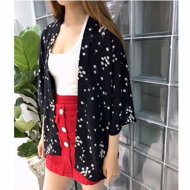 Áo Kimono Hoa new