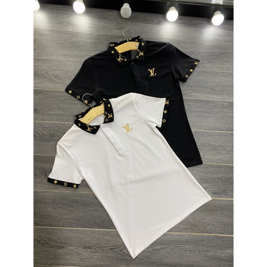 Áo thun nam ngắn tay cổ bẻ chất cotton 4 chiều cao cấp thoáng mát phối hình thời trang | BigBuy360 - bigbuy360.vn