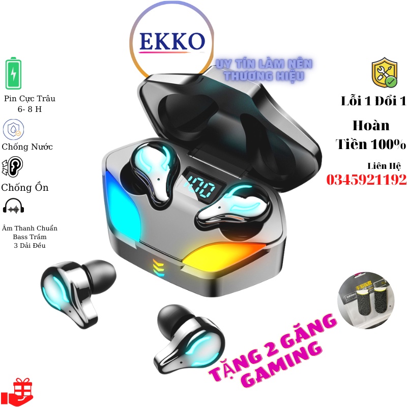 Tai Nghe Bluetooth  Gaming Không Dây X1 .Chế Độ gaming , độ trễ thấp , âm thanh chuẩn, pin 5h,BH 6th ,Lỗi 1 đổi 1