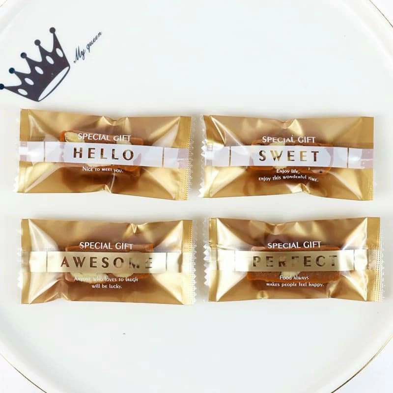 [Hàng mới về] Set 100c Túi hàn P.E đựng bánh, mứt, kẹo nougat hàn miệng túi size 9cm*4cm
