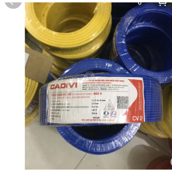 Dây điện Cadivi CV2.0 (cuộn 100) SALE KỊCH SÀN 50 CUỘN NHÉ MN