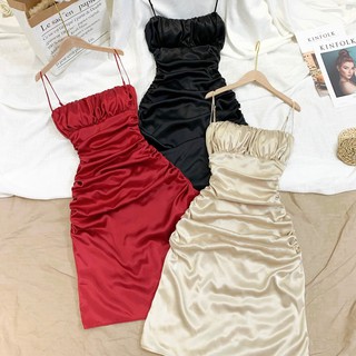 Đầm thiết kế ôm body Maxi 2 dây cao cấp dự tiệc cưới D155 Four Fashion