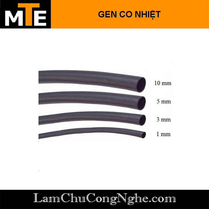 1 mét ống gen co nhiệt cách điện - Phi 3