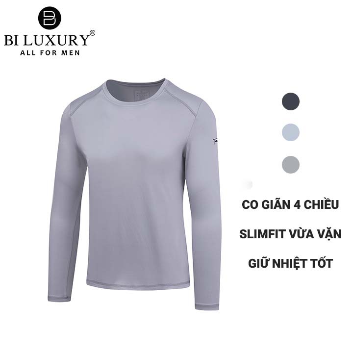Áo thun nam dài tay giữ nhiệt thời trang Biluxury ATOB00 trơn nhiều màu | BigBuy360 - bigbuy360.vn
