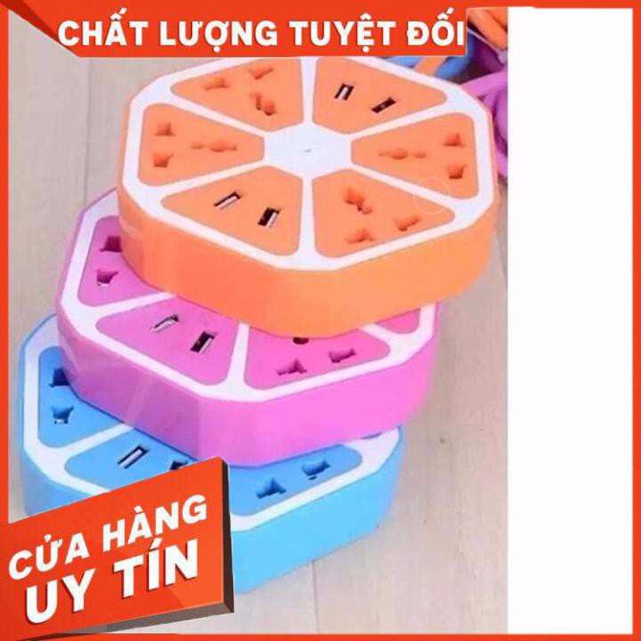 [Xả kho + free ship] Ổ cắm điện lục giác tích hợp 4 cổng USB