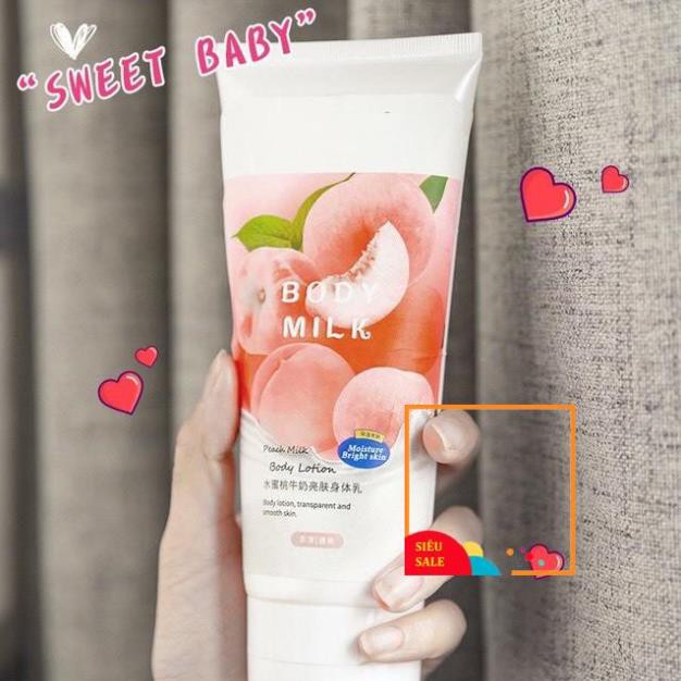 [ Hot Tiktok ]🍑 Kem Sữa Dưỡng Thể Trắng Da, Chống Nắng Toàn Thân Trái Đào Pure Milk Body Lotion Hương Nước Hoa- Y131