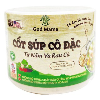 E - Cốt Súp Cô Đặc God Mama Nấm Và Rau Củ Hộp 200G