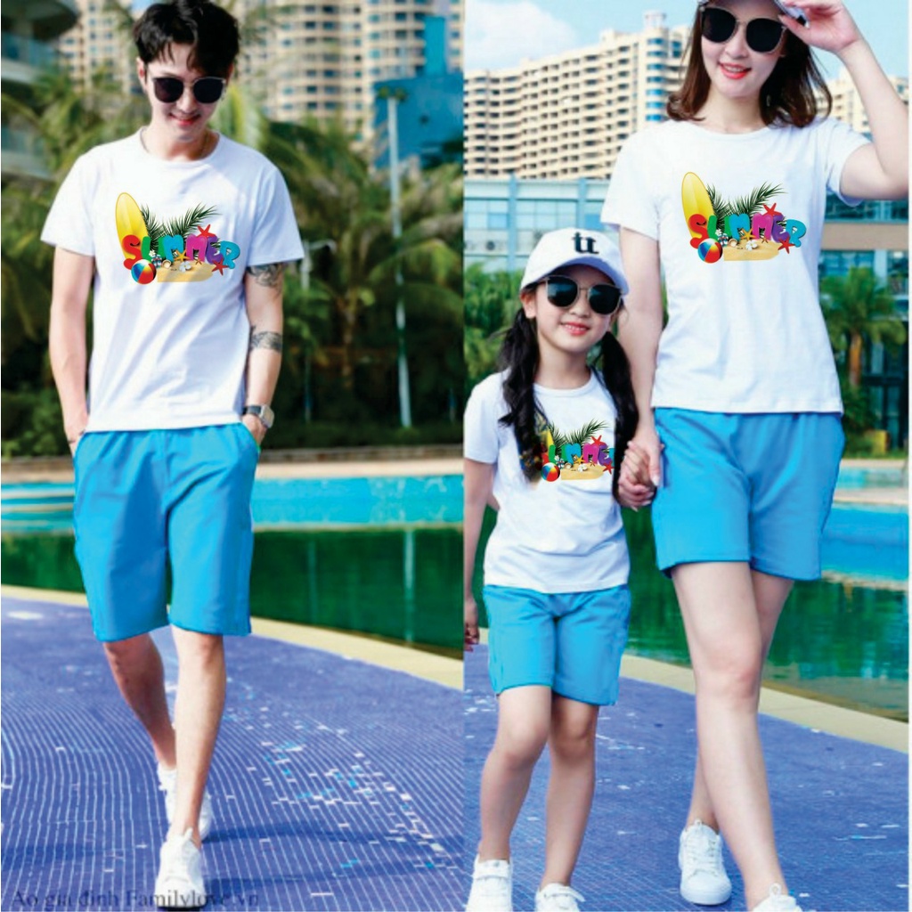 Đồ Đi Biển , Đồng Phục Nhóm ,Áo Gia Đình .Chất liệu thun cotton thoáng mát loại 1 đủ size từ 8 đến 100kg .