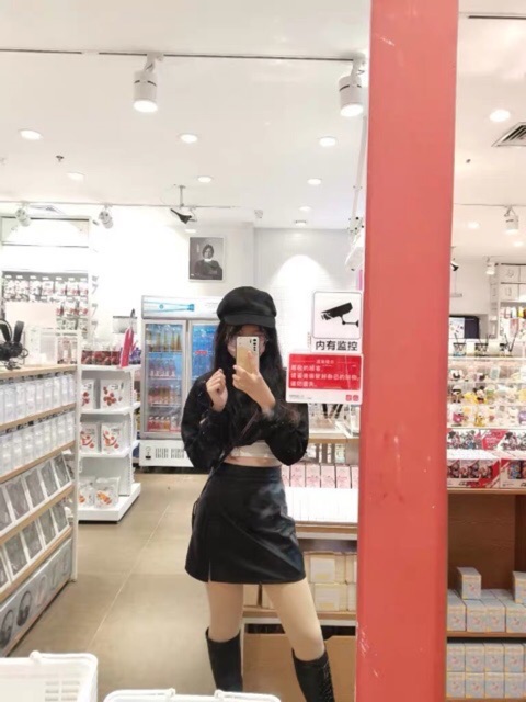 [RẺ VÔ ĐỊCH] Chân váy da lưng cao Bigsize(SẴN) Quảng Châu Cho Nữ Kèm Quần Lót Trong | BigBuy360 - bigbuy360.vn