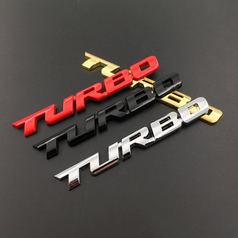 Tem Chữ 3D TURBO Kim Loại Dán Ô Tô