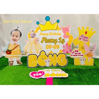 Mẫu thiết kế riêng cho bé bông _hn_free thiết kế theo chủ đề, set chibi sinh nhật bé gái.