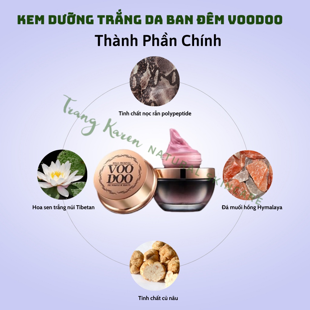 Kem dưỡng trắng da kem dưỡng da ban đêm nọc rắn Voodoo Amezon booster sleeping cream 30.5g chống lão hóa