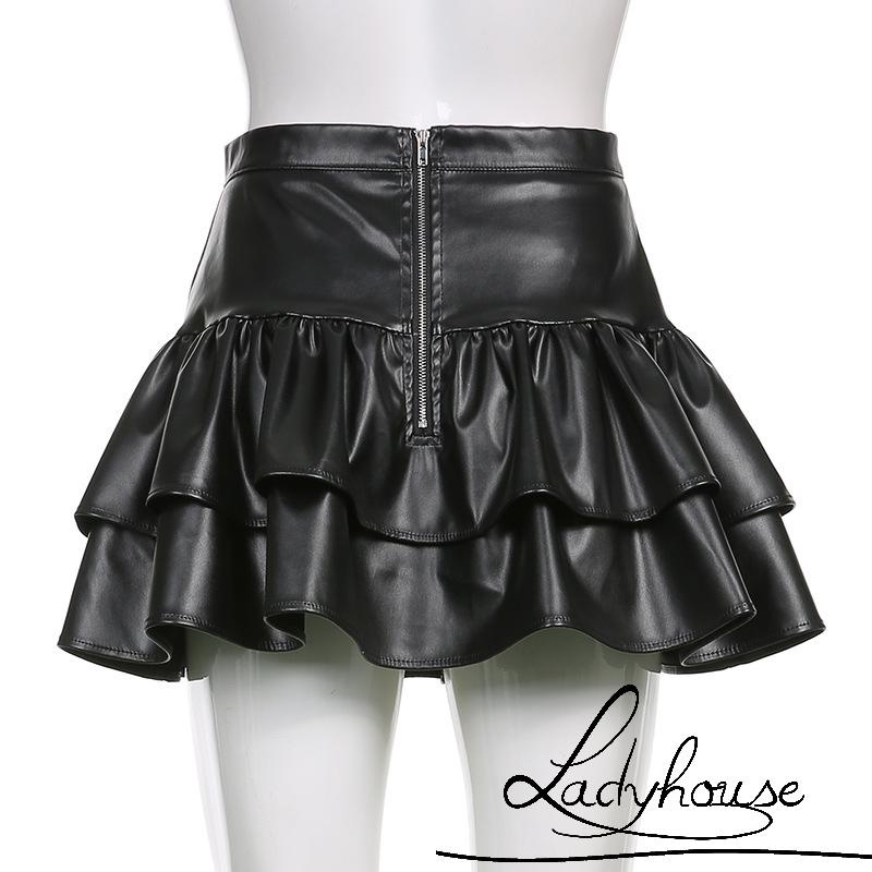 Chân váy ngắn hai lớp màu sắc thời trang mùa thu cho nữ