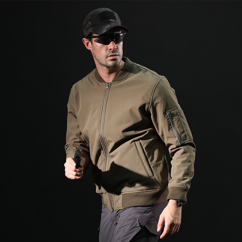 Tactical waterproof soft shell warm fleece lined jacket