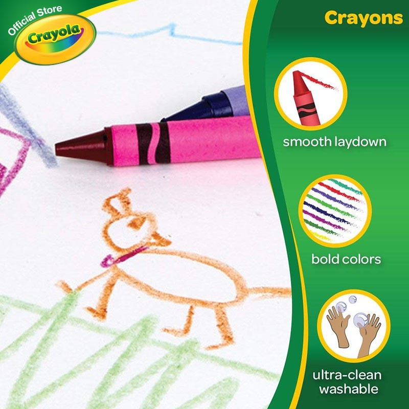 Combo Bộ 100 bút lông Crayola Supertips &amp; Bộ 64 bút sáp màu &amp; Bộ 36 bút chì màu