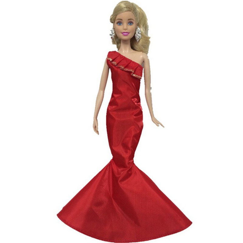 Đầm Búp Bê Đuôi Cá Phối Bèo Thời Trang Dự Tiệc Cưới