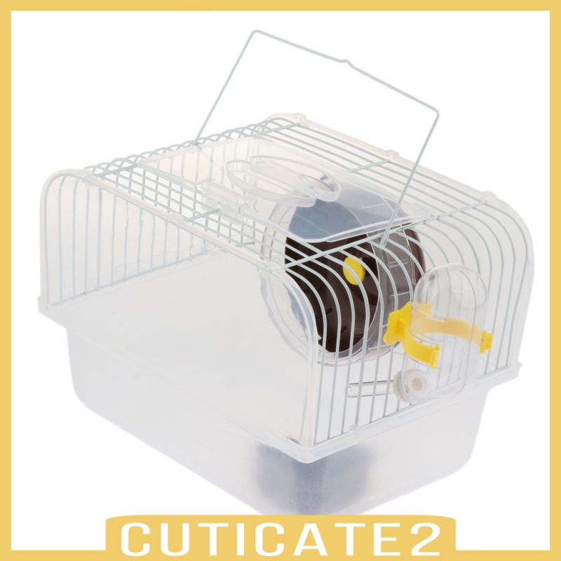 Set 2 Lồng Nuôi Chuột Hamster Màu Đỏ Có Gót Cao Mang Đi Tiện Dụng