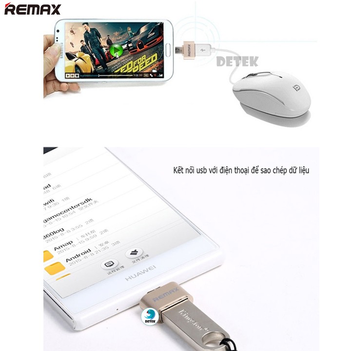 Đầu chuyển từ MicroUSB ra OTG Remax RA-OTG