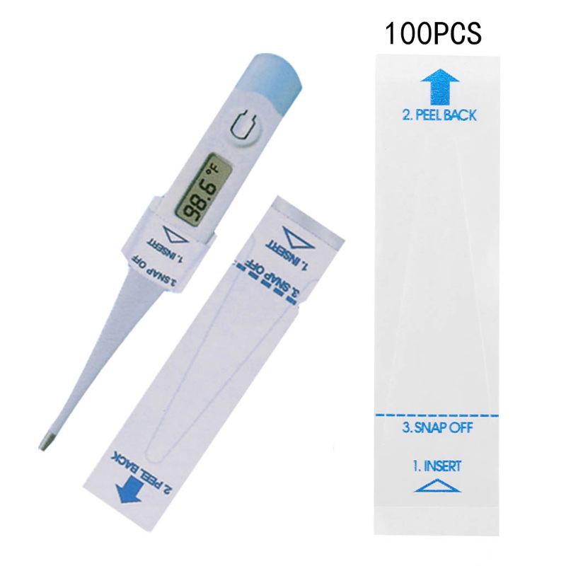 Set 100 Vỏ Bọc Đầu Dò Nhiệt Kế Kỹ Thuật Số Sử Dụng Một Lần