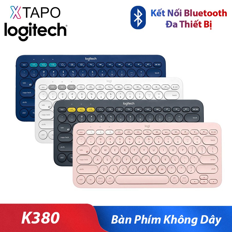 Bàn phím Bluetooth Logitech K380 Multi-Device - Kết nối Bluetooth cùng lúc 3 thiết bị - Hàng Chính Hãng