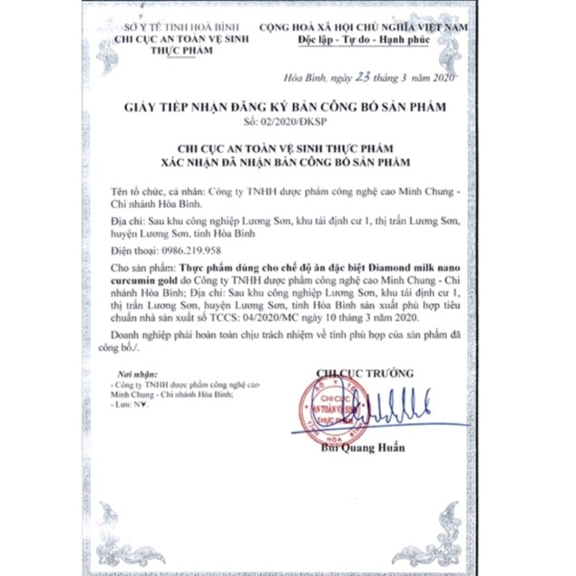 Sữa nghệ Nano Curcumin Gold.