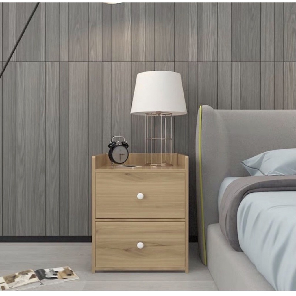 Kệ Gỗ Để Đầu Giường 2 Ngăn Kéo TEE DECOR - Tủ Tap Trang Trí - Gỗ MDF Nhập Khẩu, Đựng Đồ Đa Năng - Bảo Hành 1 Năm