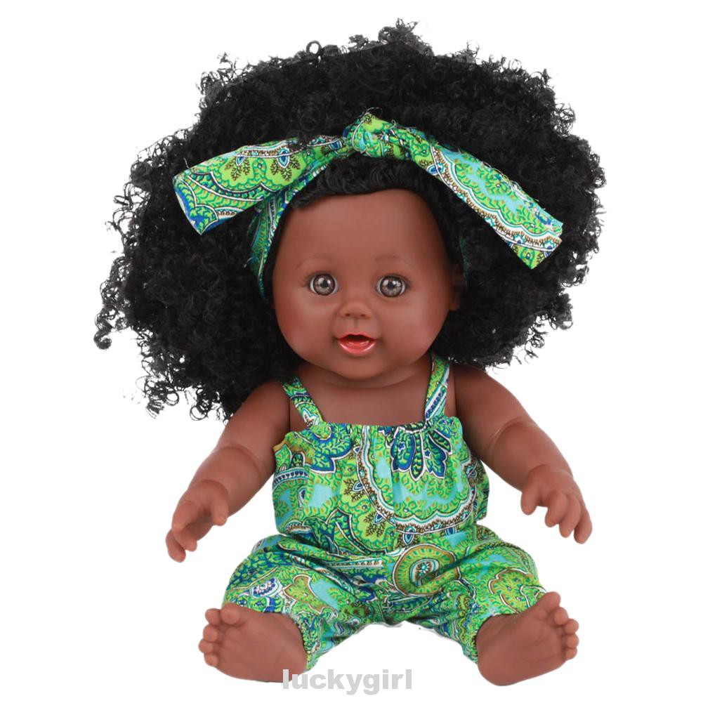 30cm 12inch Cute Play African Children Birthday Gift For Kids Lifelike Reborn Soft Vinyl Home Black Baby Doll