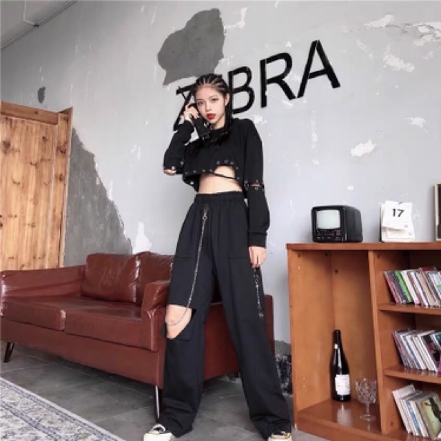 Set quần áo croptop ulzzang cá tính fashion 2020 KÈM ẢNH THẬT ( ảnh 8 )