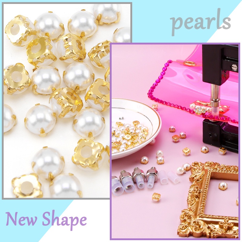 Máy Cài Nút Ngọc Trai Màu Đen Làm Đồ Handmade DIY